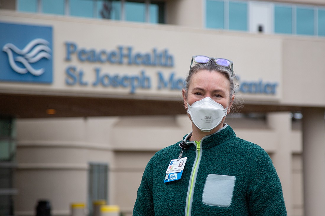 Cedar Anderson is the Intensive Care Unit nurse manager at PeaceHealth St. Joseph Medical Center. Since the beginning of the pandemic, she has supported the nurses who care for critically-ill COVID-19 patients.