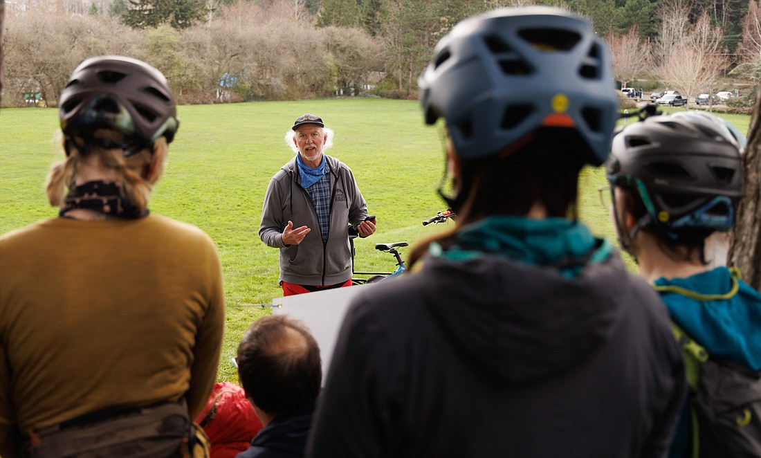 Organizer Bill Hasenjaeger asks fellow riders to continue to speak out about rider access to the Hundred Acre Wood, before riding together on March 25.
