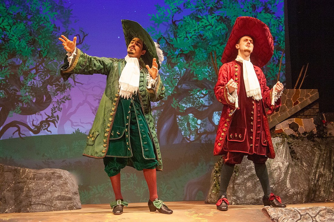 Ben Usher is Cinderella’s prince and Riley Stowell is Rapunzel’s prince in Bellingham Theatre Guild's production of "Into the Woods" onstage June 10–26 at the BTG playhouse, 1600 H St. Although the characters can all be found in fairy tales, the musical is recommended for those ages 13 and older.