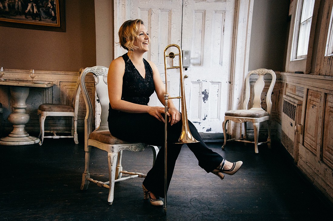 Local trombonist, singer, educator, bandleader and songwriter Emily Asher welcomes her New York-based band for a garden party Sunday, June 19 at Boundary Bay Brewery. Celebrating Asher’s fifth album, “If I Were A Window,” the band plays hot jazz, swing, salsa and ballads.