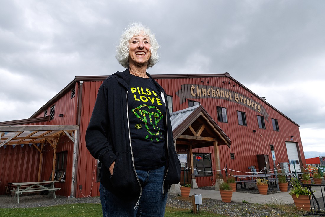 Owner Mari Kemper stands outside Chuckanut Brewery’s South Nut location on June 29. The Burlington location is expanding after the company closed its Bellingham location last year.