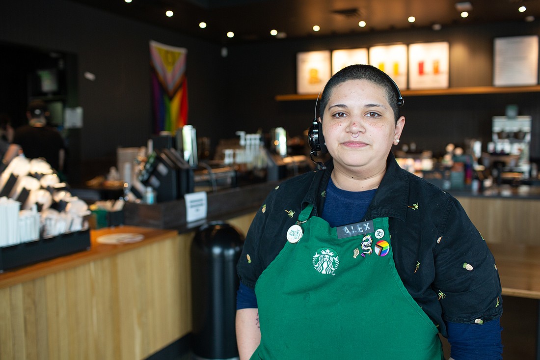 Alex Ruderman is a shift lead at the Cordata Starbucks and said management has tried to scare and encourage them and other coworkers into voting against forming a union. Despite management's efforts, the store voted to unionize 10-3 July 6.