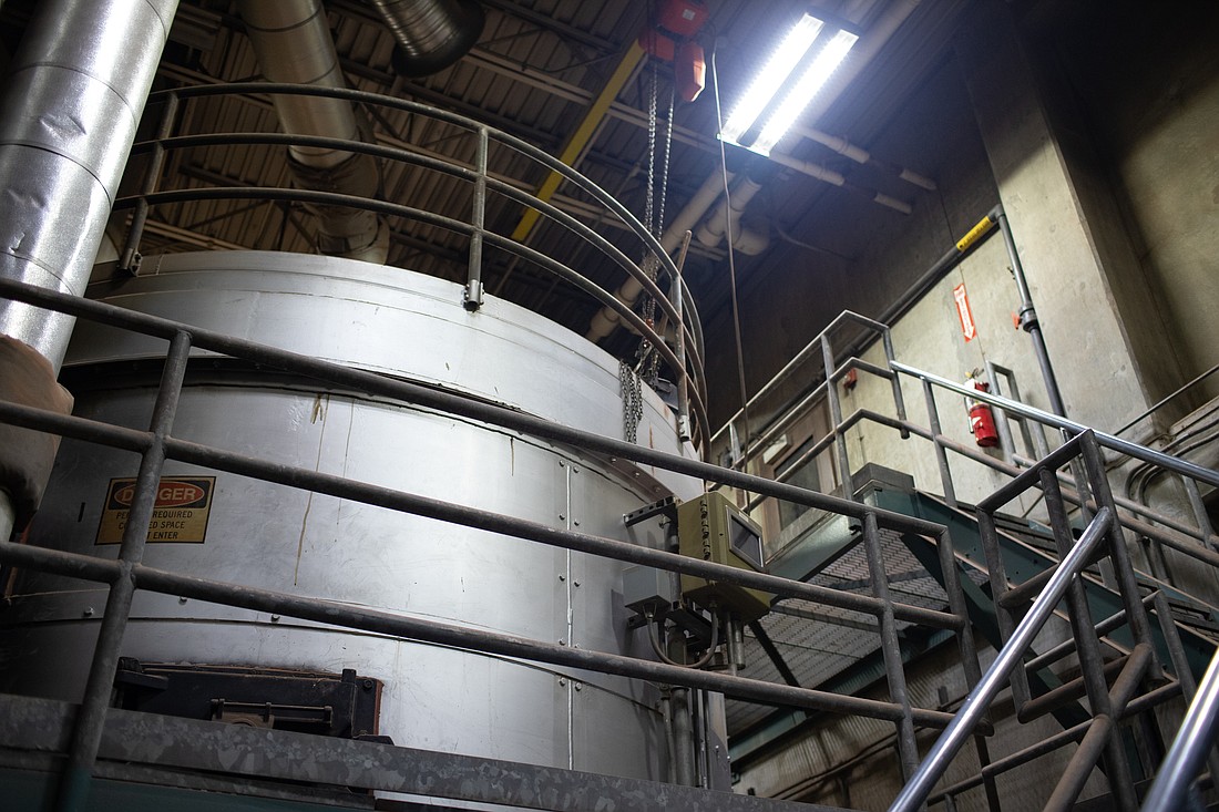 The Post Point Water Treatment Facility has several large incinerators to process the sludge.