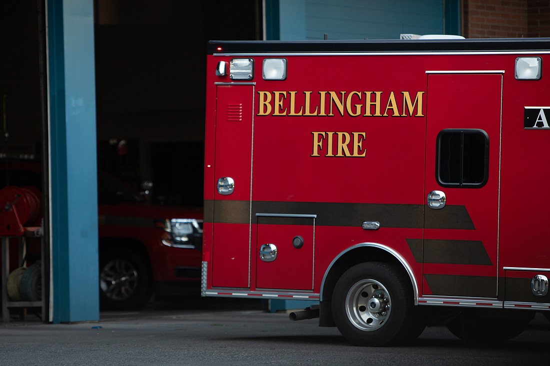 A Bellingham Fire Department ambulance is parked outside Station 1 in July. The Whatcom County Council voted last month to put a new Emergency Medical Services levy on the November ballot. Critics say the tax increase in the new levy is not needed.