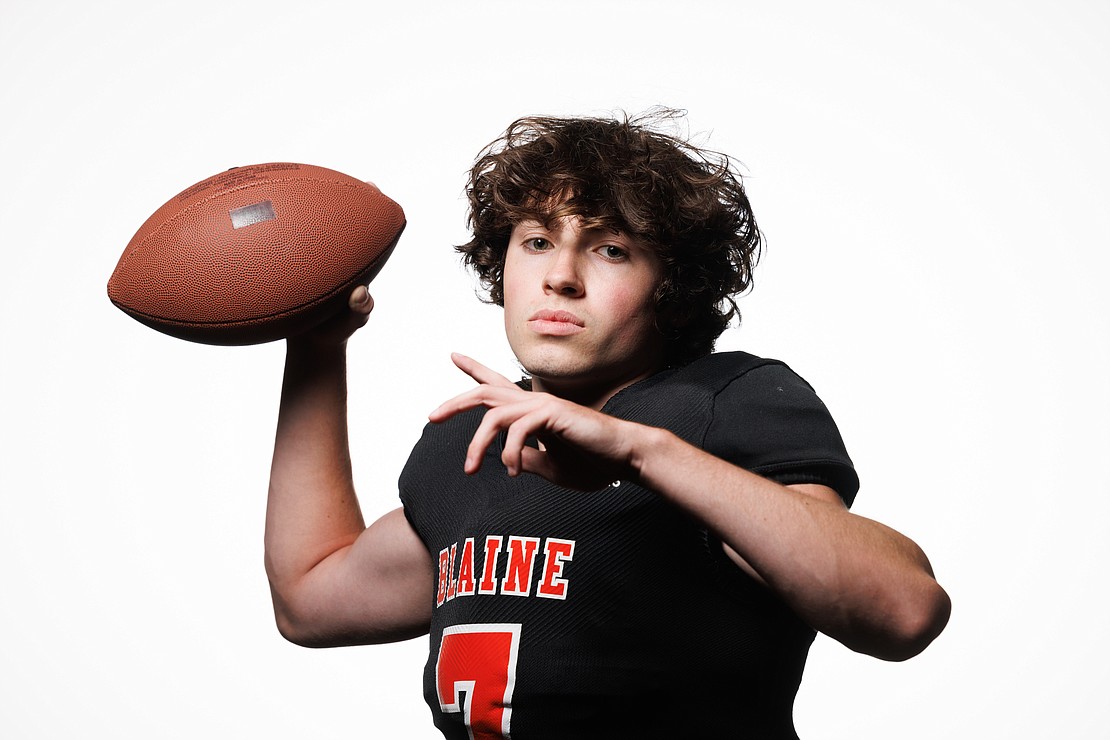 Blaine High School quarterback Kael Evinger.