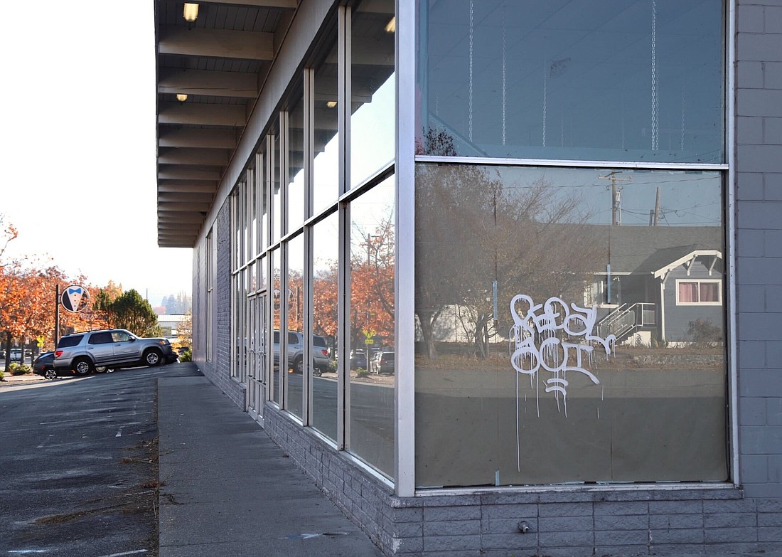A storefront sits empty off of James Street in Bellingham on Nov. 14. Small businesses might be disproportionately hurt if a recession hits in 2023.