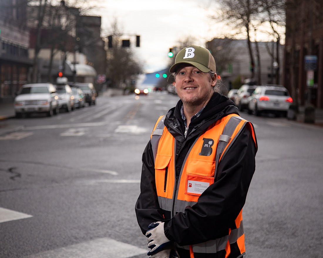 Kenny Austin is the landscape and maintenance supervisor for the Downtown Bellingham Partnership.