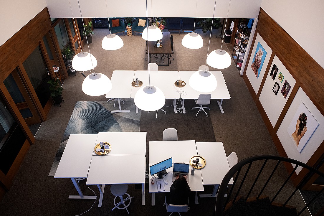 Her Connection Hub in the York neighborhood of Bellingham serves as a coworking space for remote and hybrid workers. Regional economists say the final employer approach to remote and hybrid work still isn't settled.