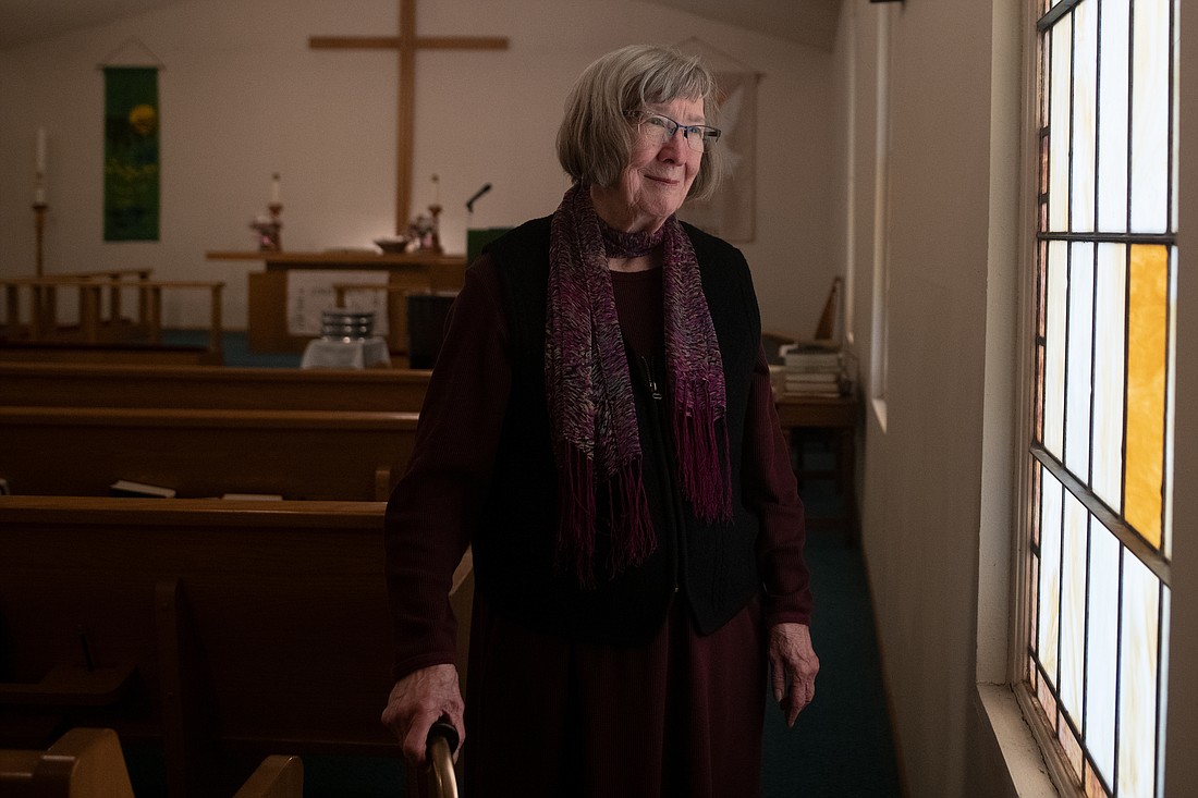 Karel Jahns, 80, was one of five remaining members of Clearbrook Lutheran Church located on Van Buren Road between Lynden and Sumas. The church had its final service after 120 years on Jan. 22. Low attendance and the lack of a consistent pastor contributed to the closure of the church.
