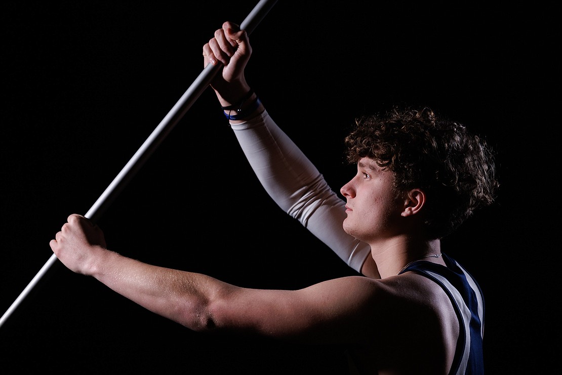 Lynden Christian's pole vaulter Jonny Bouma.