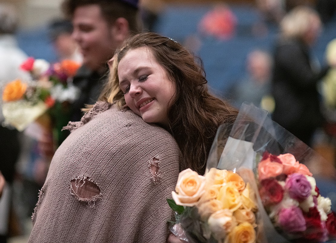 Senior Carolyn Cox, who has been acting since the third grade, cries after her final show with Ferndale's theater department. "It feels good knowing this was the show I went out on because it was remarkable," Cox said. "I put a lot of my emotions about leaving this theater program into it."