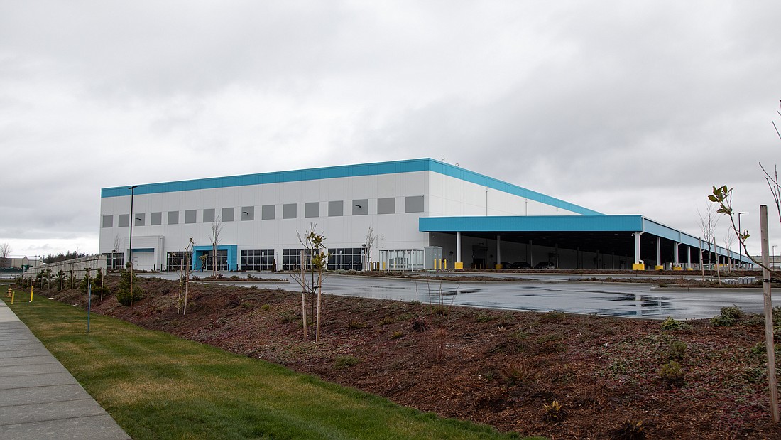 What's expected to be an Amazon delivery station near Burlington on Bay Ridge Drive by Skagit Regional Airport. As of March 10, the facility that originally had a spring 2022 completion date hadn't yet opened.