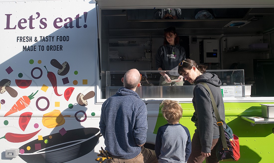 Common Threads launched its food truck during a school garden work party March 18 at Carl Cozier Elementary School.