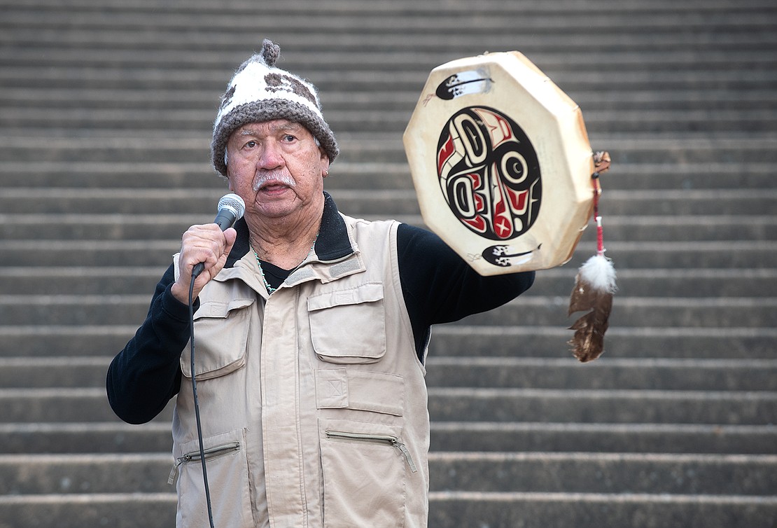 William John, a Lummi Nation elder, honors missing and murdered Indigenous women.