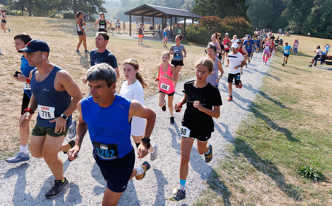 Teams young and old compete at the Lake Padden Relay.