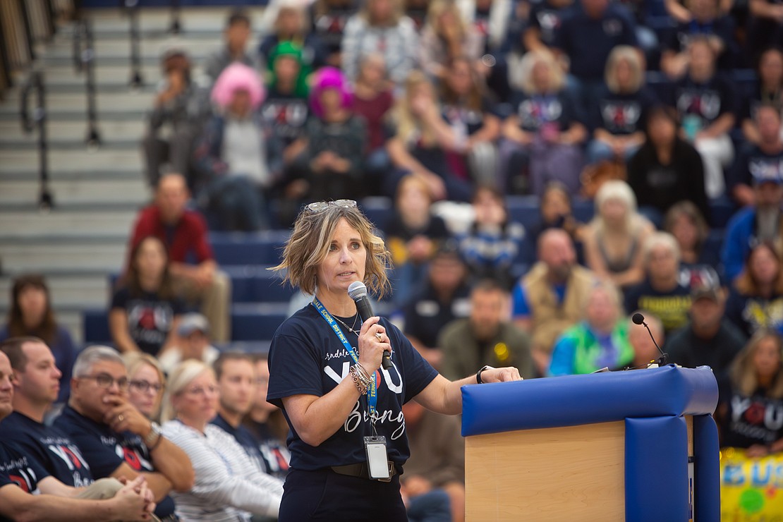 Superintendent Kristi Dominguez encourages staff and teachers to uplift student voices this school year.