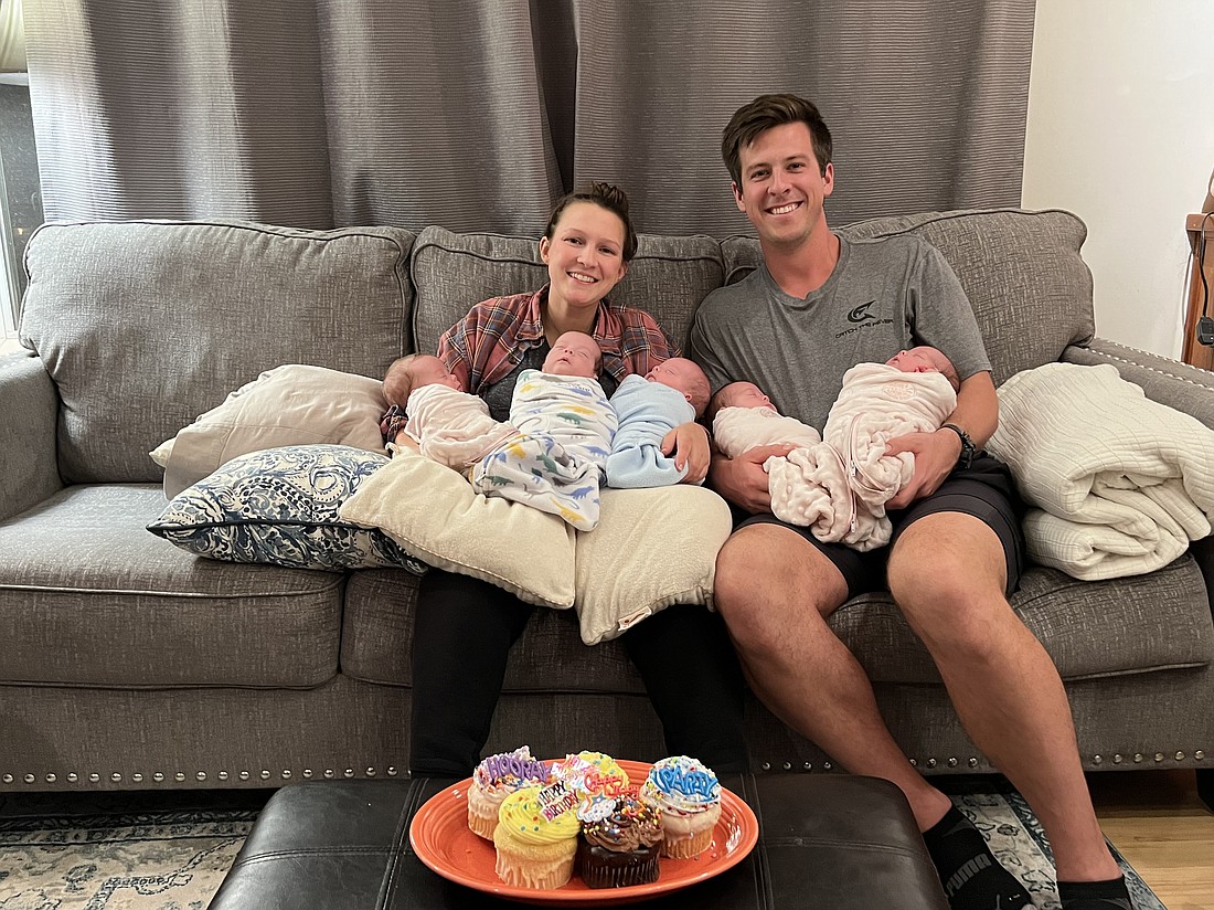 Stephanie and Graham Freels are back at home in Ferndale after relocating to Phoenix for the birth of their quintuplets. The couple has received an outpouring of support from friends, family and church members since the babies were born in early June.