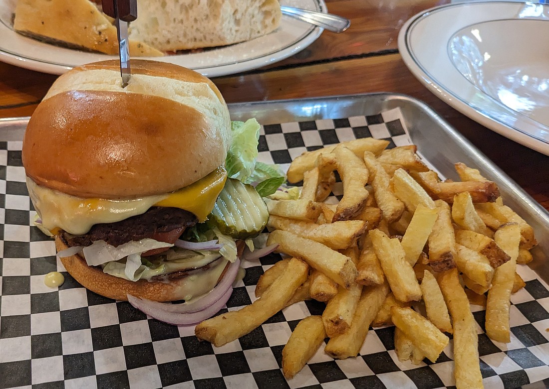 The Stefanie, a 100% vegan burger, is served with house-made fries at the recently reopened Graham's Bar & Restaurant in Glacier. The menu features takes on classic bar food, diner staples and a vaguely Asian-inspired collection of dishes.