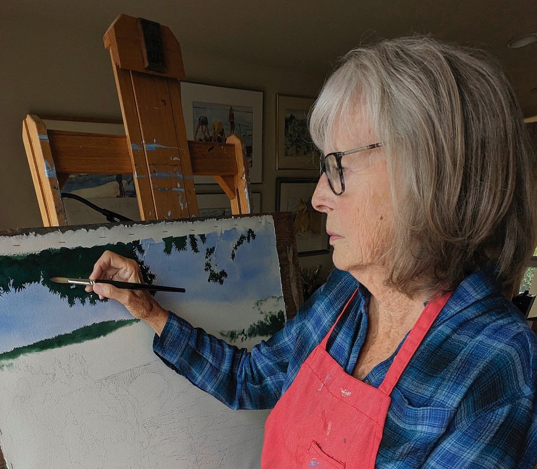 Works by Lyn Rackley, pictured, and Joseph Kinnebrew can be perused Sept 26–Oct. 1 at a rare gallery showing at Studio One in Blaine. Rackley’s paintings and Kinnebrew’s drawings, prints and authored books can be seen.