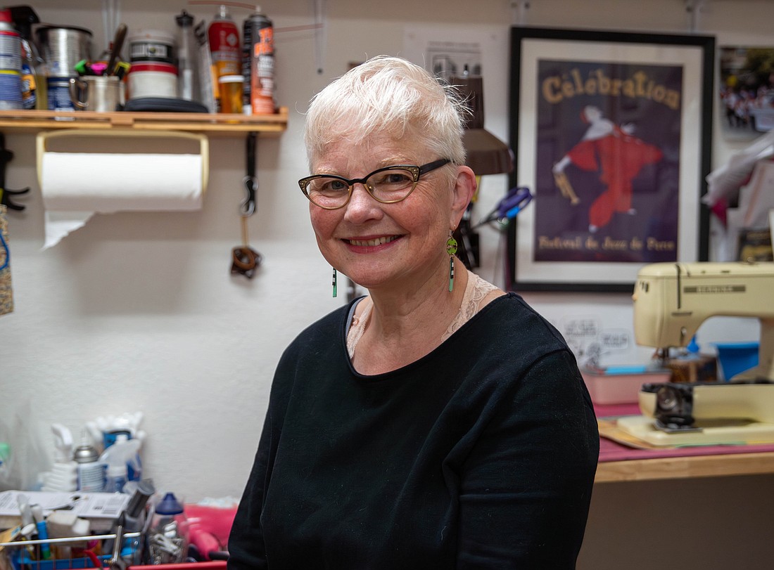 Molly Chambers smiles in her sewing machine repair shop. She has been running Molly's Sewing Machine Service for five years, but recently retired from a 30-year tenure at the Haggen in Fairhaven.