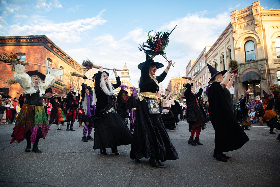 The Tanzen Der Hexen witches shut down Harris Avenue and 11th Street with their annual Halloween flash mob Tuesday, Oct. 31 in Fairhaven. Hundreds in costumes received treats (not tricks) from local businesses at the annual "FEAR"Haven celebration.