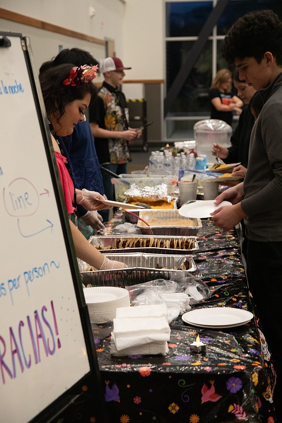 Attendees feasted on tacos, rice, beans, cupcakes and other snacks and sweet treats.