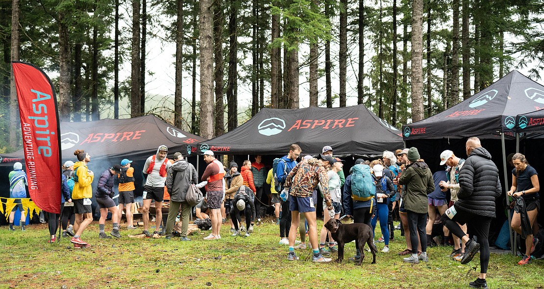 Racers arrive at the Aspire Adventure Running Race venue on Galbraith Mountain. Aspire hosts a slew of endurance running races in the Pacific Northwest, and during the winter it will host three more community races on Galbraith.