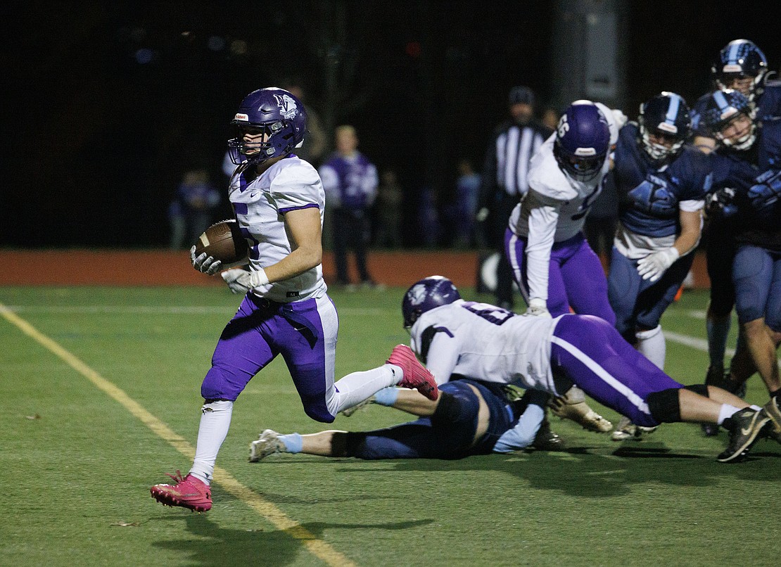 Nooksack Valley’s Skyler Whittern cruises in for a touchdown.